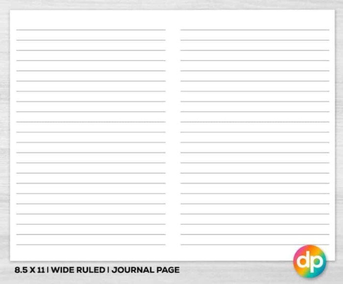 Template for printing 8 x 10.5 college ruled paper for school use Lined paper worksheet for third graders to practice subtraction at home