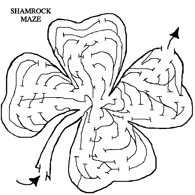 Third grade students practice logic skills by solving a shamrock maze in this St. Patrick's Day themed activity sheet 12