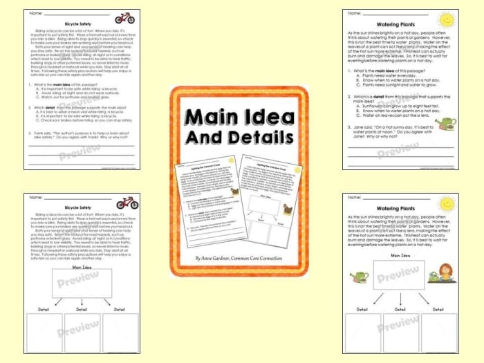 Main Idea Multiple Choice Worksheet Third Grade Reading Practice 3 Third grade students practicing nonfiction main idea skills on a multiple choice worksheet