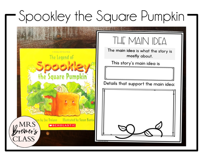 Third grade worksheet designed to help students identify the main idea of a short story