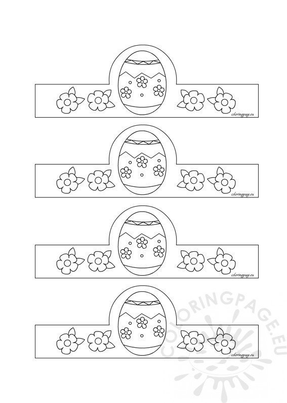 A third grade student crafting a paper Easter egg holder for a math counting activity