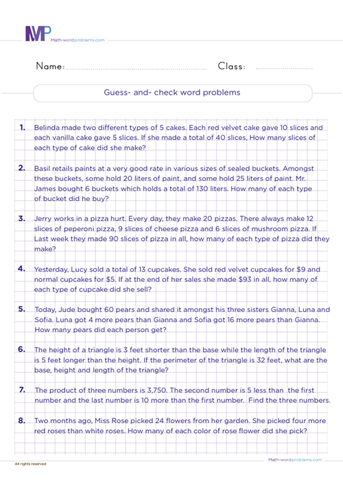 Third grade students solving multi-step word problems with mixed operations on a learning check worksheet