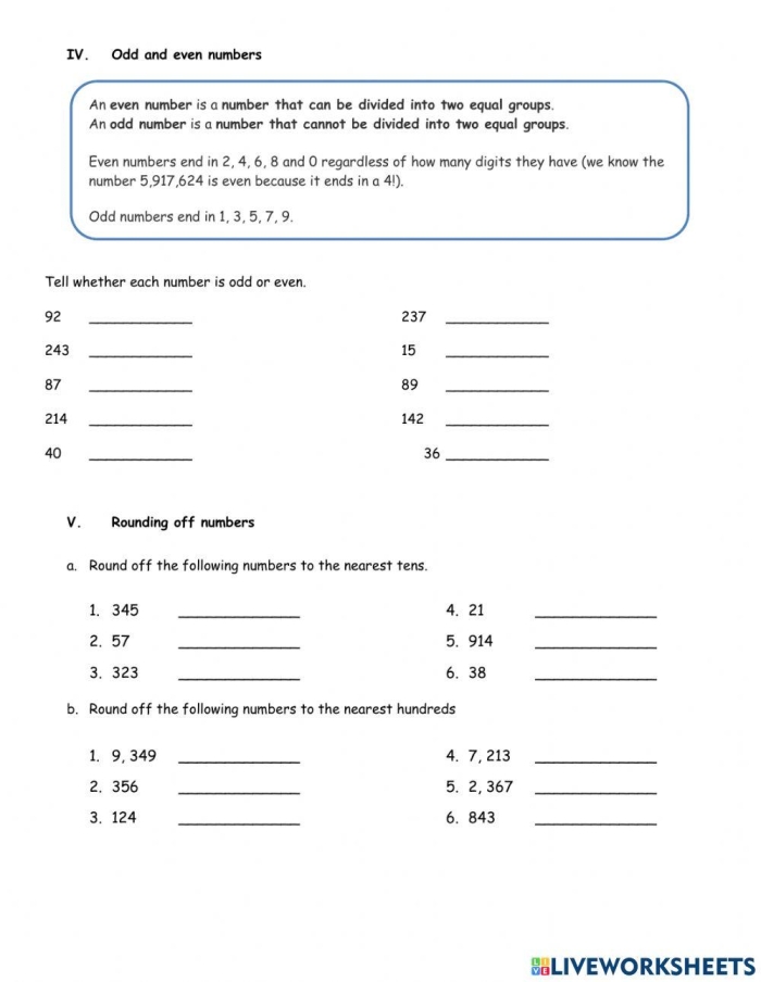 Printable math practice page for grade three students number ten Third grade math review worksheet with mixed operations for test preparation