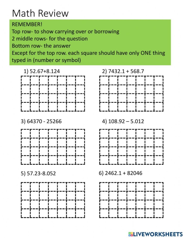 Cover image of a math review worksheet designed for third grade students Math Review worksheet for third graders featuring various math concepts