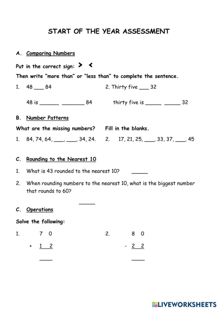Cover of a comprehensive math review worksheet designed for third grade students Math Review worksheet featuring various concepts for third graders preparing for tests