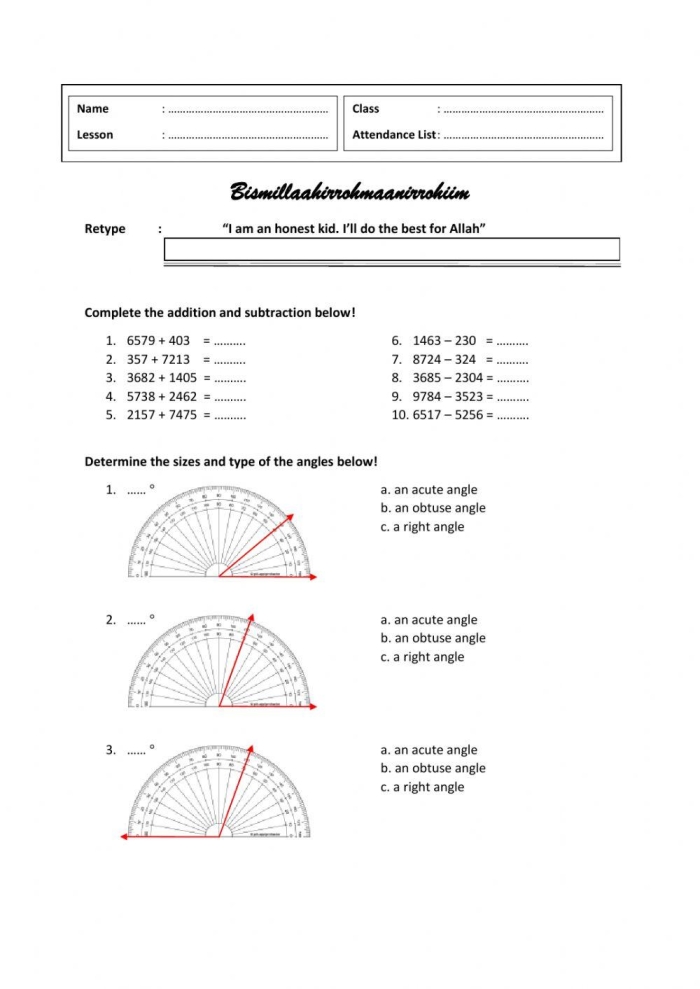Math Review Worksheet for Grade 3 Students Image 11 Third grade student working on a comprehensive math review worksheet