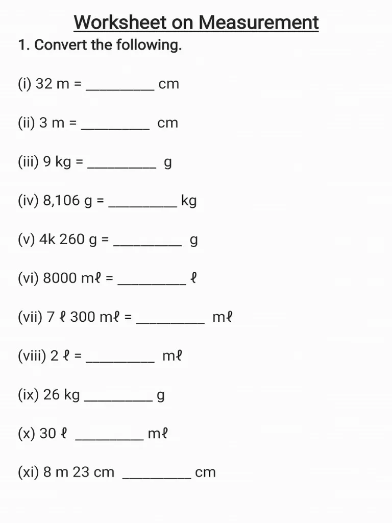 Third grade student working on a Measurement and Data Check-Up algebra worksheet