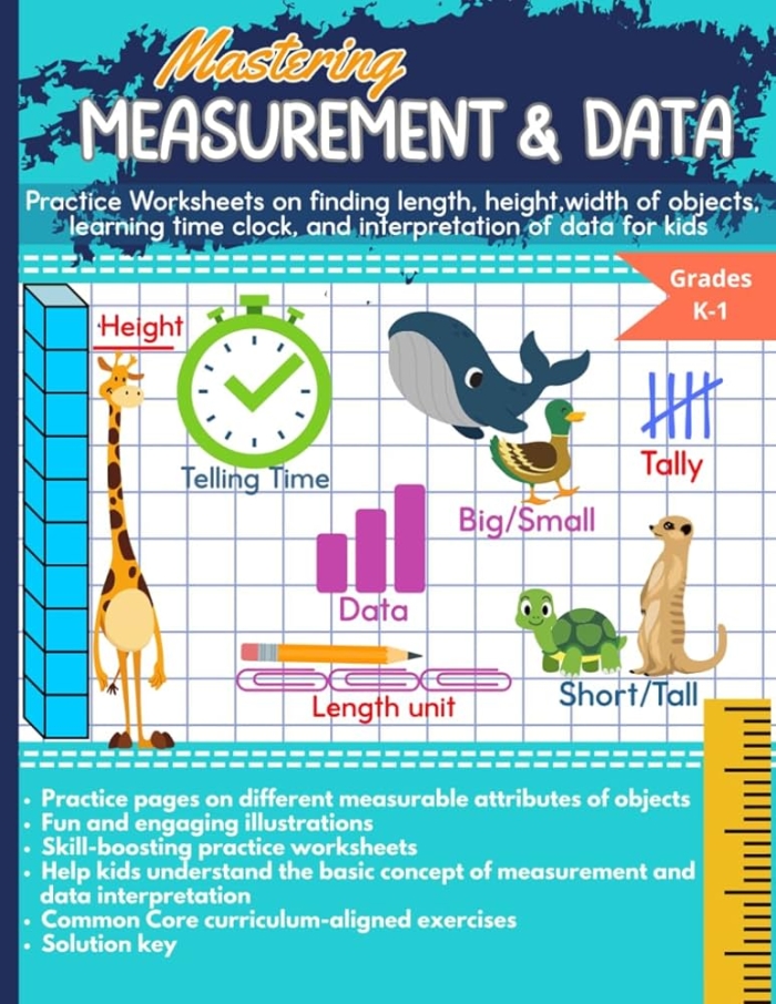 Third grade students working on a Measurement & Data Check-Up worksheet