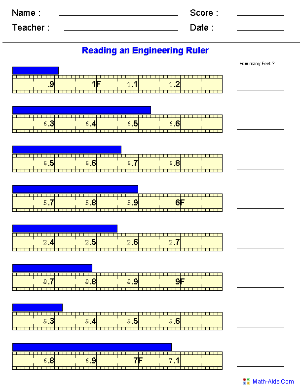 Measurement Review Worksheet Image 19 for Third Grade Science Inquiry Third grade student completing a measurement review worksheet for science class