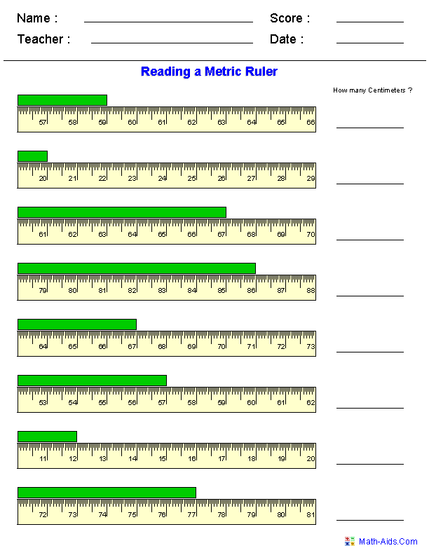 Third grade measurement learning check worksheet covering area perimeter and time