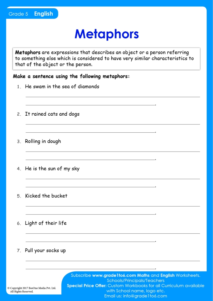 Metaphor Identification Worksheet for 3rd Grade Students Page 2 Third grade worksheet showing a beaver activity page for identifying metaphor examples in wooden logs