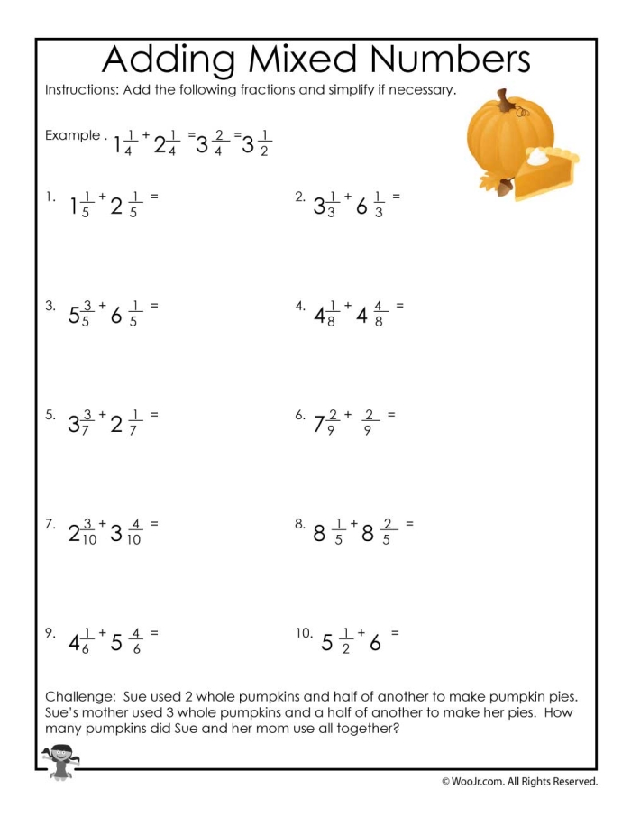 Mixed Numbers Worksheet 16 Algebra Practice for Third Grade Third grade math worksheet for identifying mixed numbers and fractions
