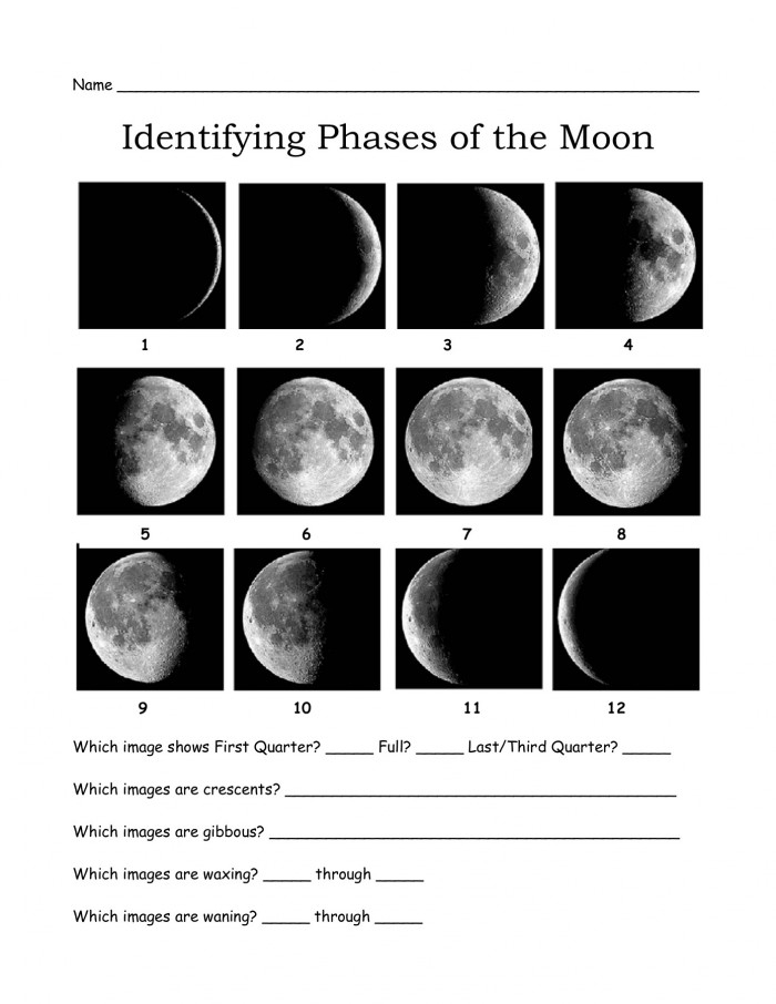 Moon Phases Drawing Activity for Elementary Fractions Learning Third grade students drawing and labeling different moon phases for a fractions and earth sciences worksheet activity