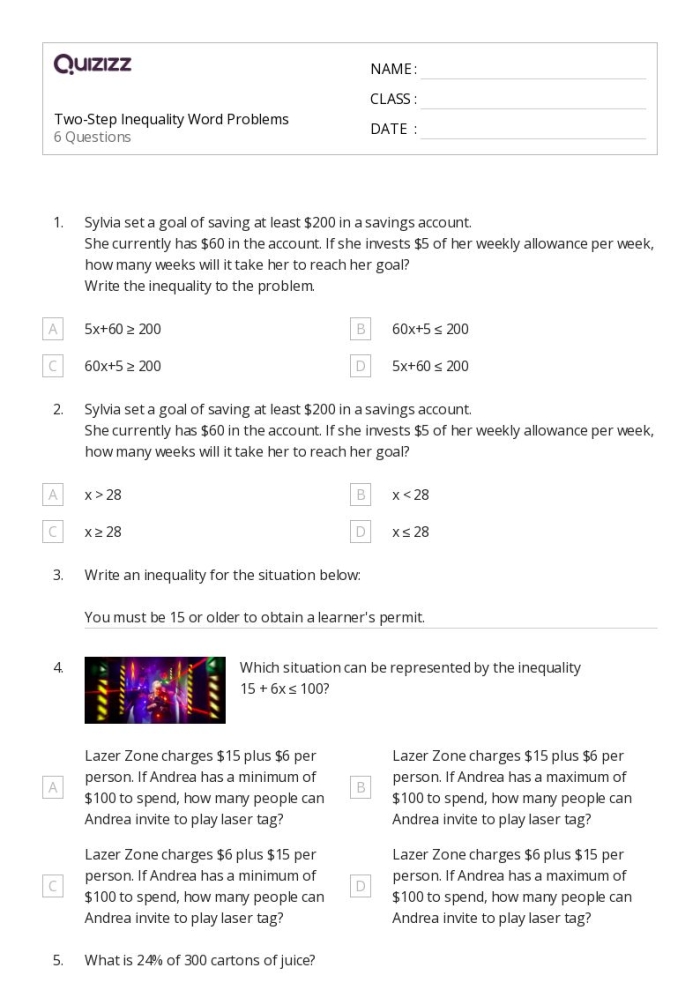 Students engaged in solving multi-step word problems on an Elevations worksheet
