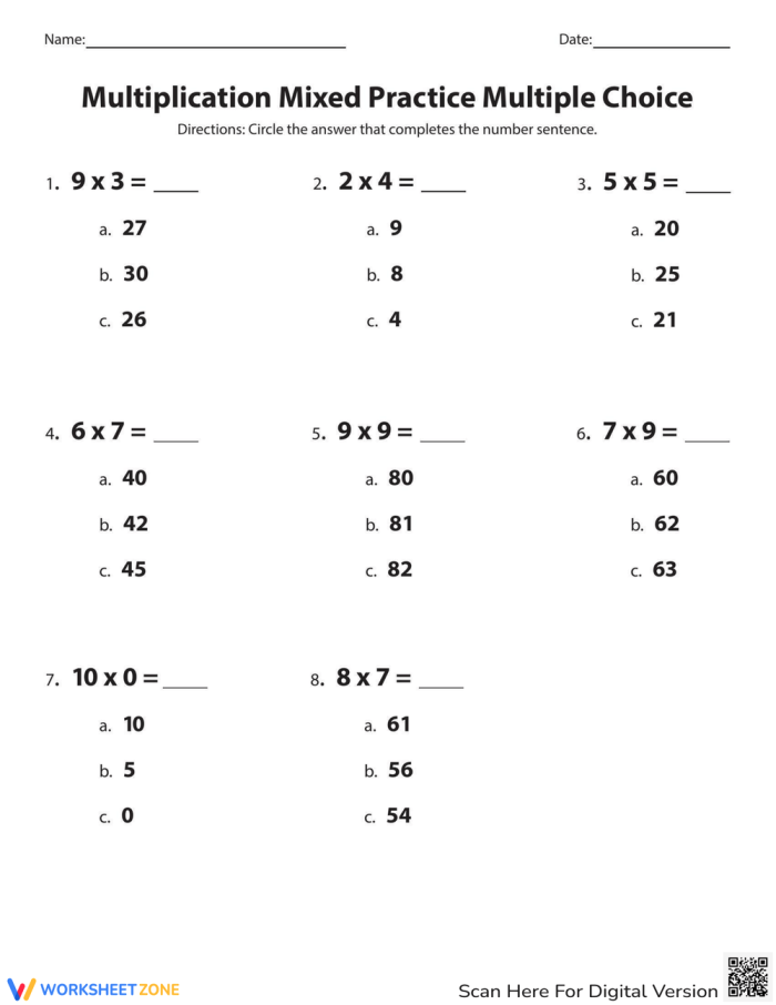 Engaging addition practice for third graders with multiple choice questions Third grade addition worksheet featuring multiple choice math problems for practice
