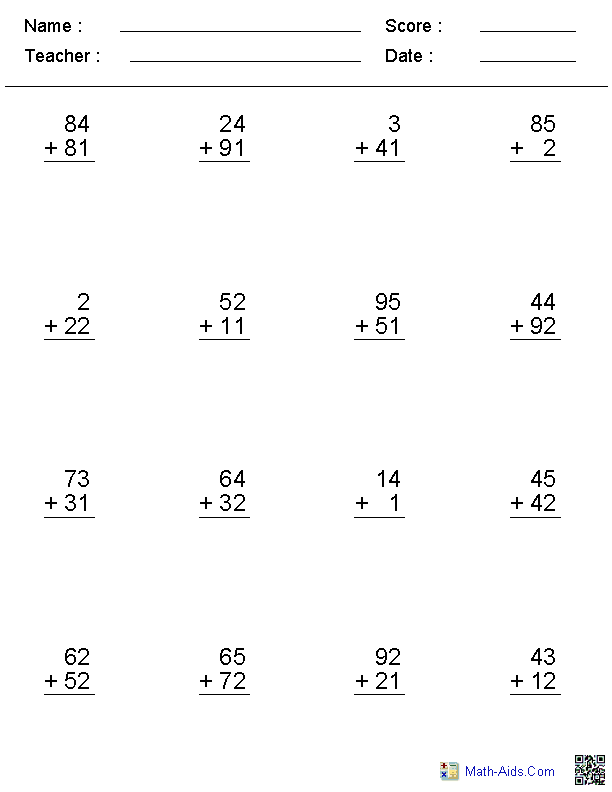 Engaging addition practice sheet for third graders to enhance their skills Third grade addition worksheet for practicing multiple choice math problems