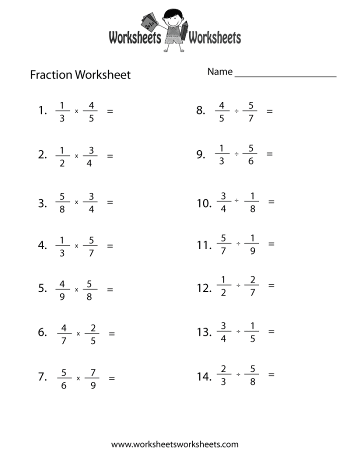 Fractions Quiz Worksheet Number 13 for Third Grade Math Practice Third grade student completing a multiple choice fractions quiz worksheet