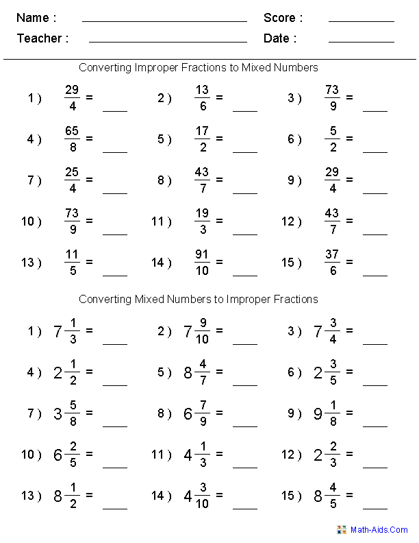 Printable Fractions Quiz Worksheet Number 25 for Third Grade Math Third grade student completing a multiple choice fractions quiz worksheet