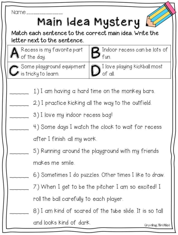 Main Idea Multiple Choice Worksheet for Third Grade Reading Comprehension 6 Third grade reading worksheet focused on identifying the main idea through multiple choice questions