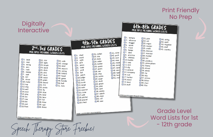 Third grade worksheet about identifying multiple meaning words using context clues