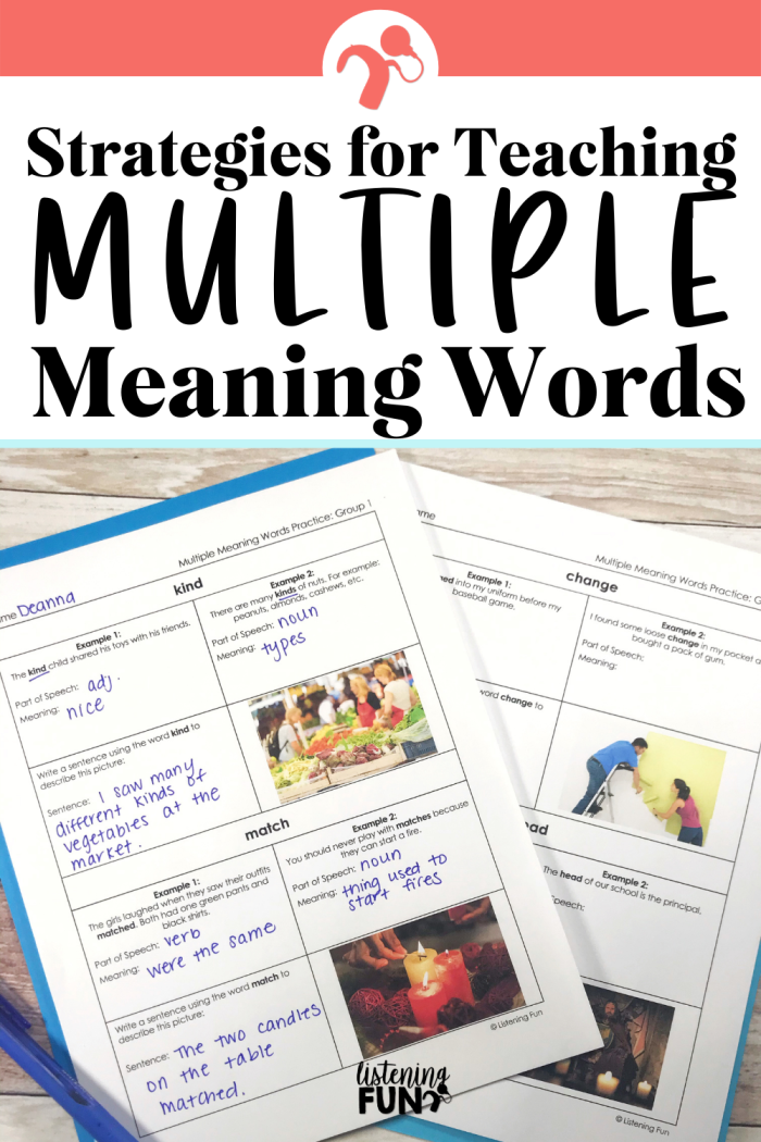 Using Context Multiple Meaning Words Worksheet Two Third grade student filling out a multiple meaning words context worksheet