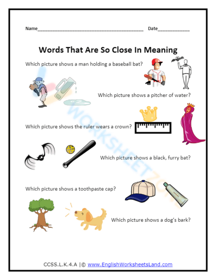 Matching worksheet on multiple meaning words designed for third-grade students Worksheet featuring multiple meaning words for matching activities in a third-grade reading class