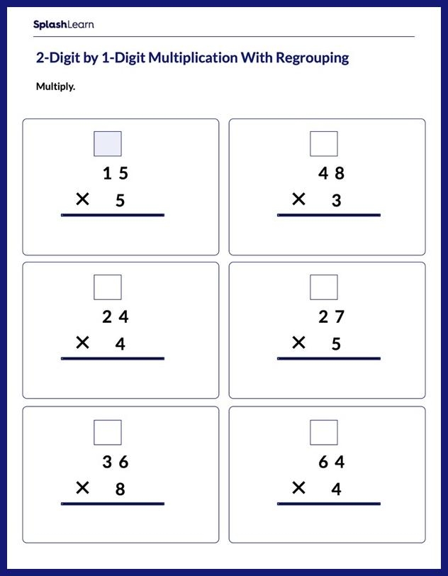 Third grade students working on a multiplying by two math worksheet, solving equations and completing a multiplication chart. Engaging worksheet for practicing multiplication skills with the number 2.