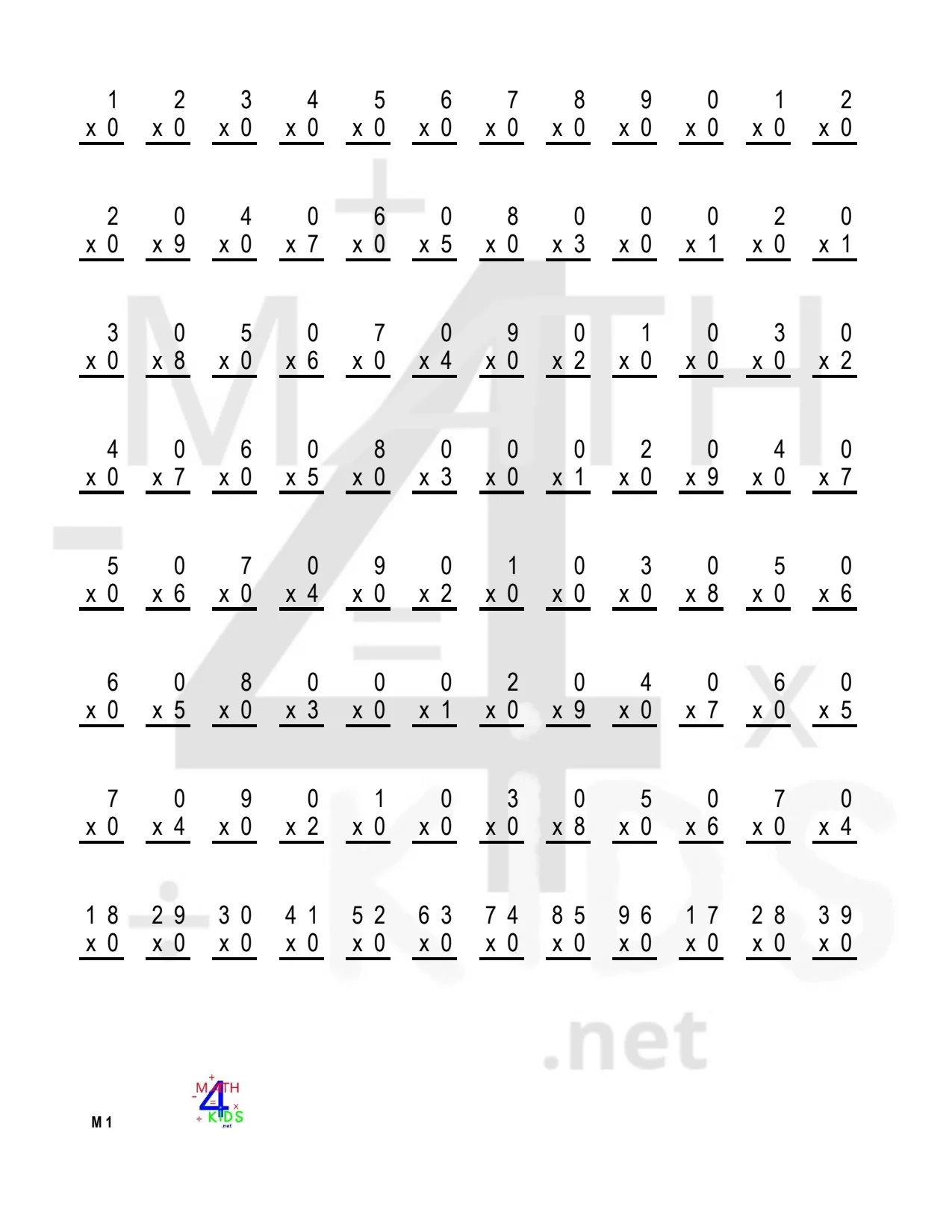 Third grade student practicing multiplication by two skills on a math worksheet