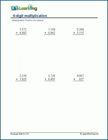 Children working on a third grade worksheet focused on multiplying by four and completing a multiplication chart. Engaging multiplication practice for third graders learning place value concepts.