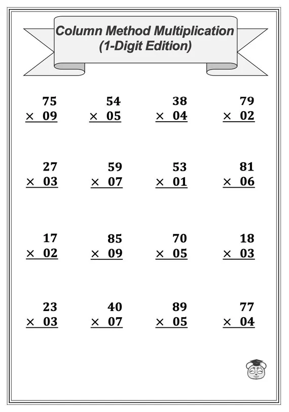 Multiplication Tips worksheet for third graders featuring a fillable multiplication chart