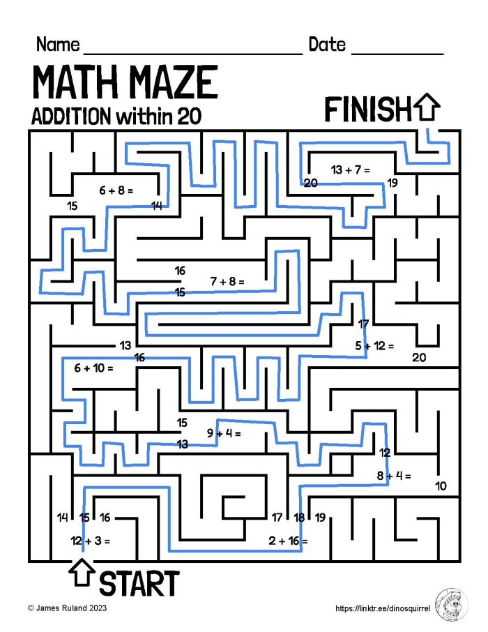 Sight Words worksheet for Third Grade Maze worksheet for practicing multiplication and division skills up to 100. Fun multiplication and division maze for third graders to solve.