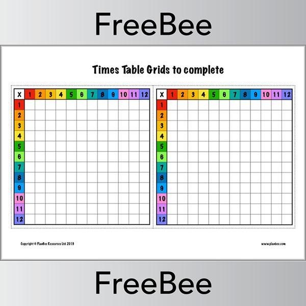Printable multiplication times table grid worksheet for grade three students number 21 Third grade math worksheet featuring a 1 to 12 times table grid for multiplication practice