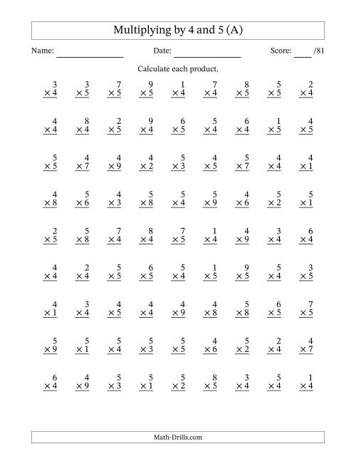 Students working on a third-grade multiplication worksheet focused on multiplying by 4. Third Grade Multiplying by Four Worksheet in Action.