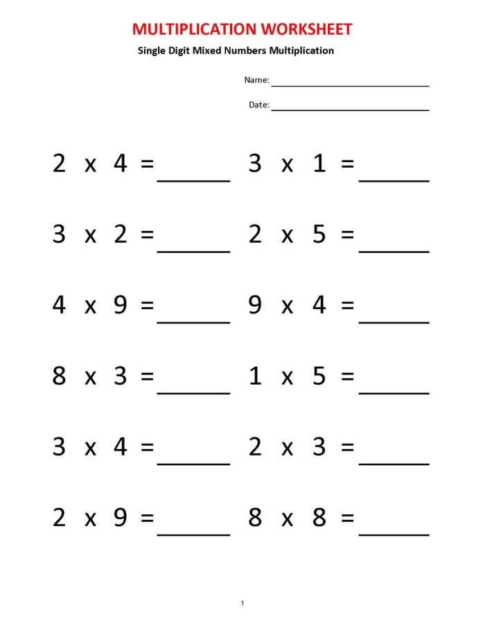 Multiplying by Two: Fun Practice Worksheet for Third Grade Students Worksheet for practicing multiplication by two for third graders