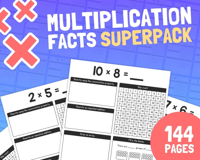 Third grade Earth and Space Science multiplication fact worksheet with regrouping practice