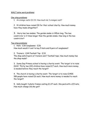 Two-Step Multiplication Word Problems Worksheet Page 20 Third grade students solving two-step multiplication word problems on a math worksheet