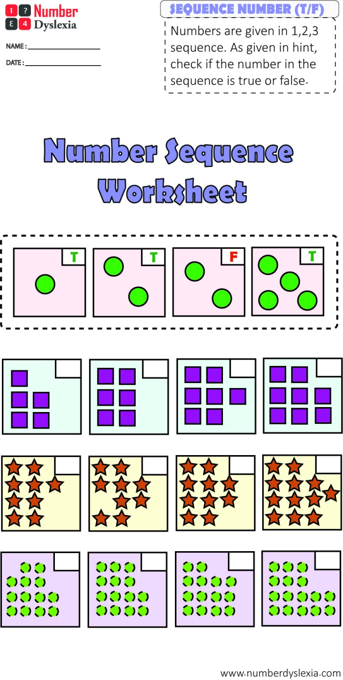 Third grade students completing an 18 problem number sequences worksheet to practice logic skills