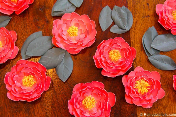 Colorful paper flower garland printable worksheet for crafting activities