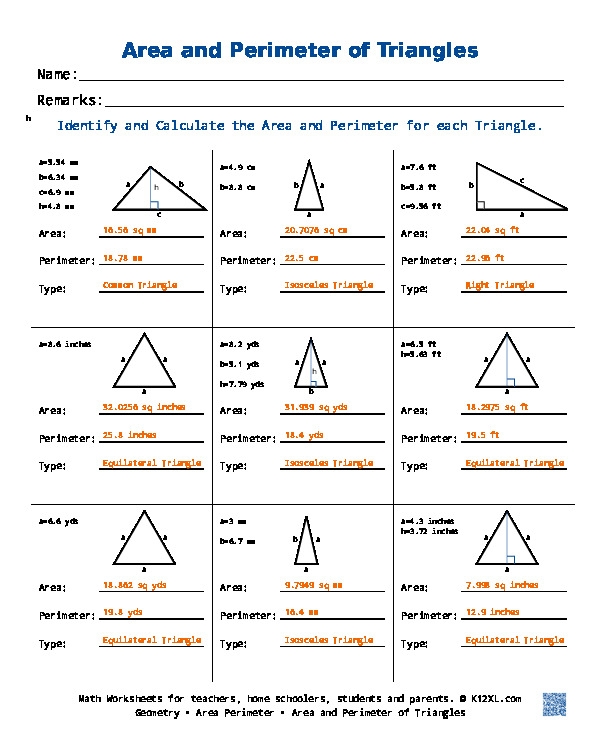 Third grade math worksheet featuring geometry exercises to calculate the perimeter of various polygons