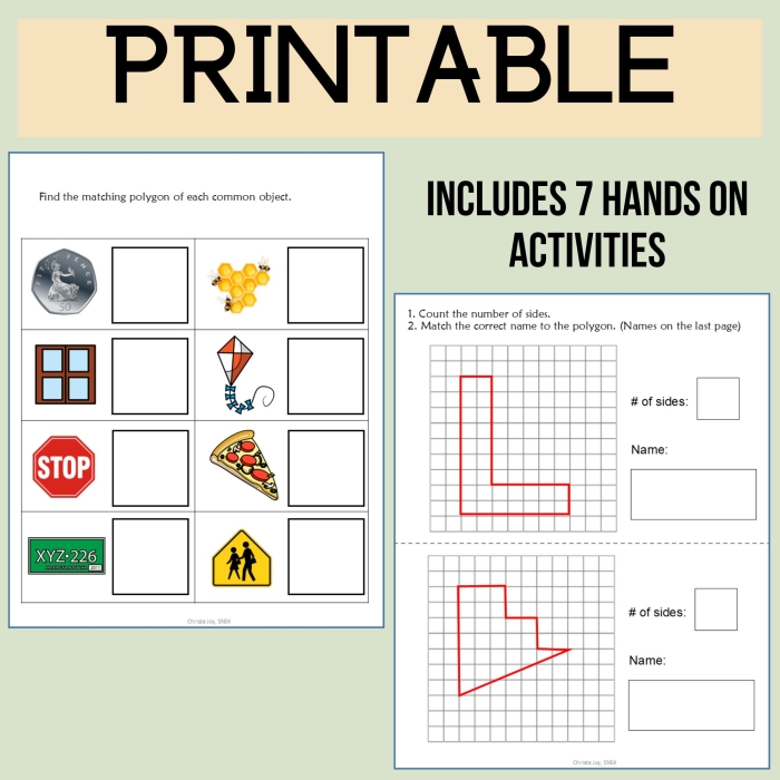 Third grade geometry worksheet focused on measuring the perimeter of various shapes in inches