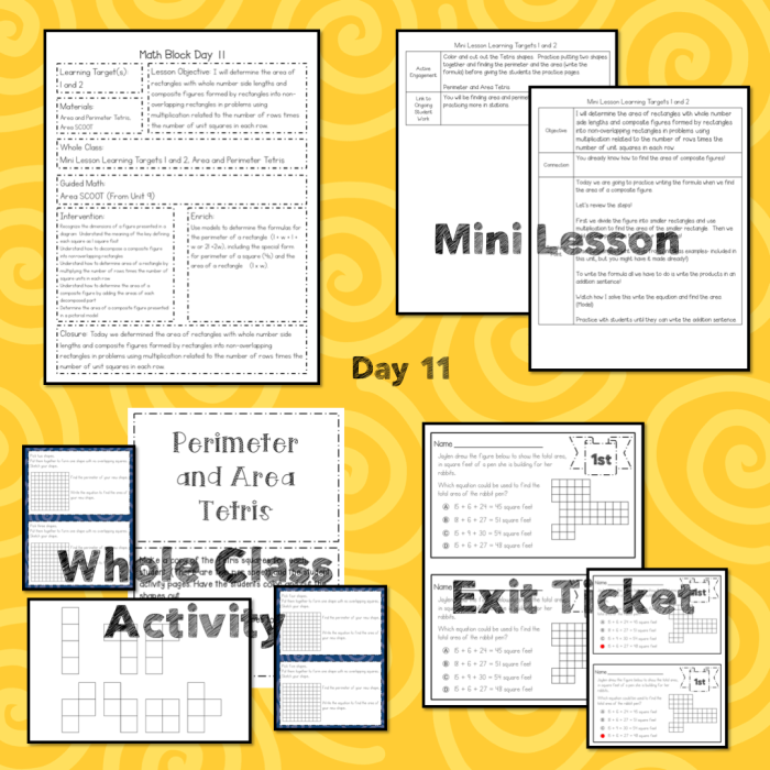 Students working on the Presenting Perimeter worksheet for third grade geometry