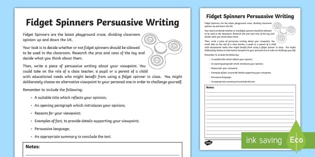 Third grade student practicing persuasive writing skills with a guided paragraph worksheet