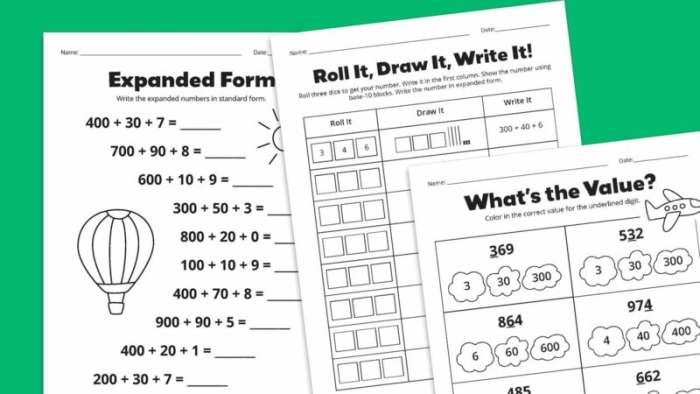 Place Value and Expanded Form Worksheet for Third Grade Number 15 Third grade student practicing expanded form and place value math problems
