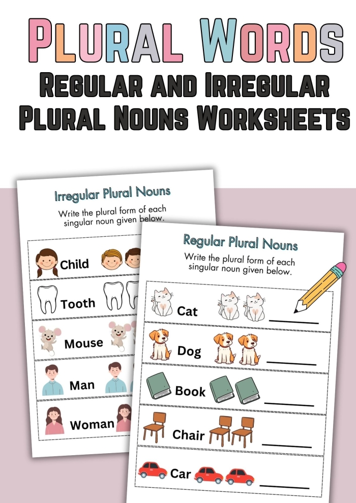 Third Grade Plural Nouns Worksheet for Algebra Learning Worksheet to help third graders practice plural nouns with engaging exercises