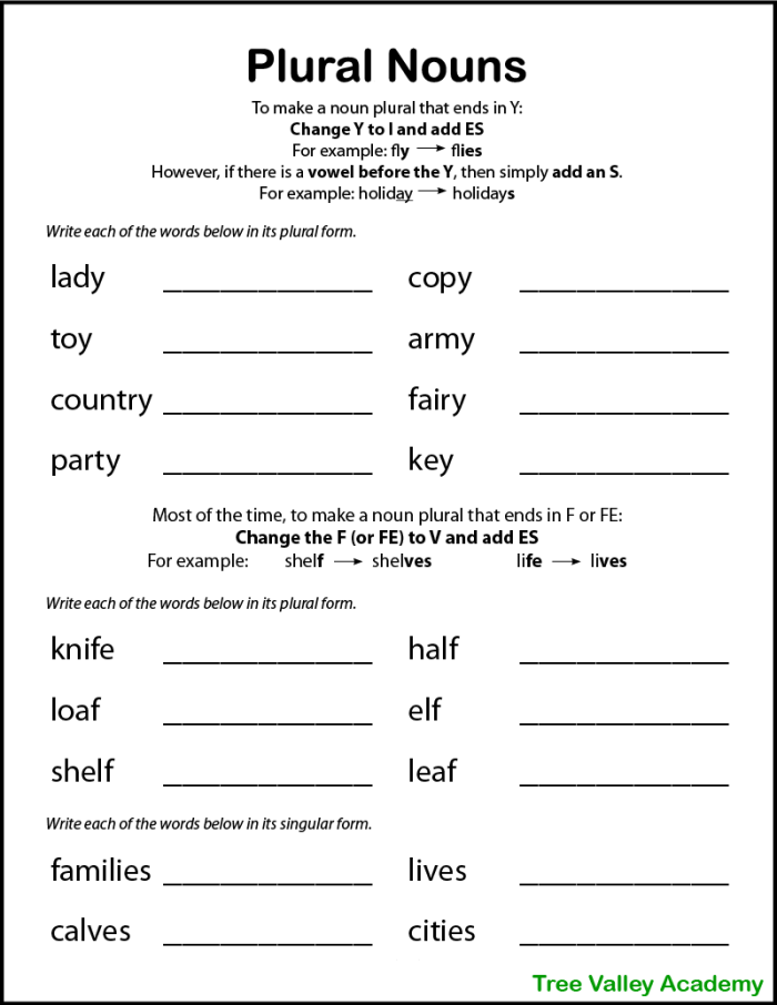 Plural Nouns Worksheet 18 for Third Grade Grammar Practice Third grade student working on a plural nouns worksheet to practice grammar skills