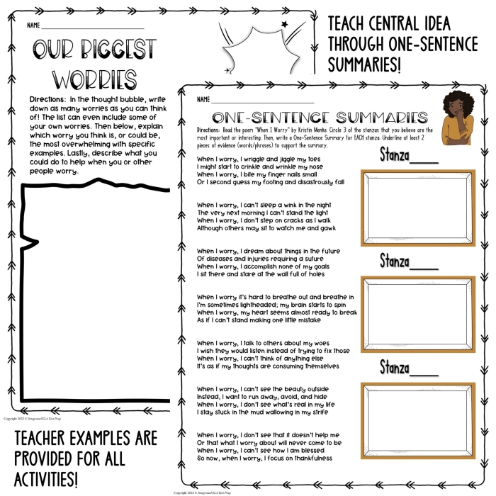Graphic organizer for Analyzing a Poem to assist students in understanding poetry Analyzing a Poem worksheet for third graders featuring guided questions for poem comprehension