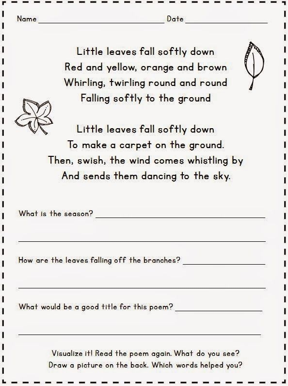 Types of Poetry Worksheet Lesson 6 Third grade students identifying different poetry structures on a learning worksheet