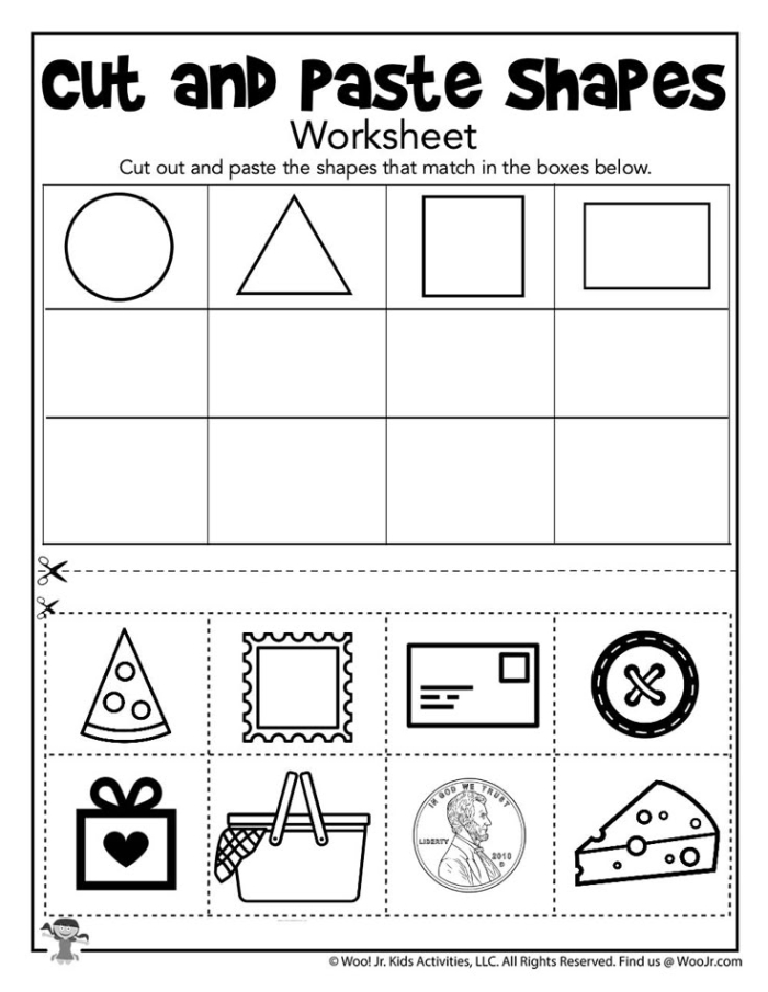 Worksheet for sorting various polygon shapes in a fun categorization activity