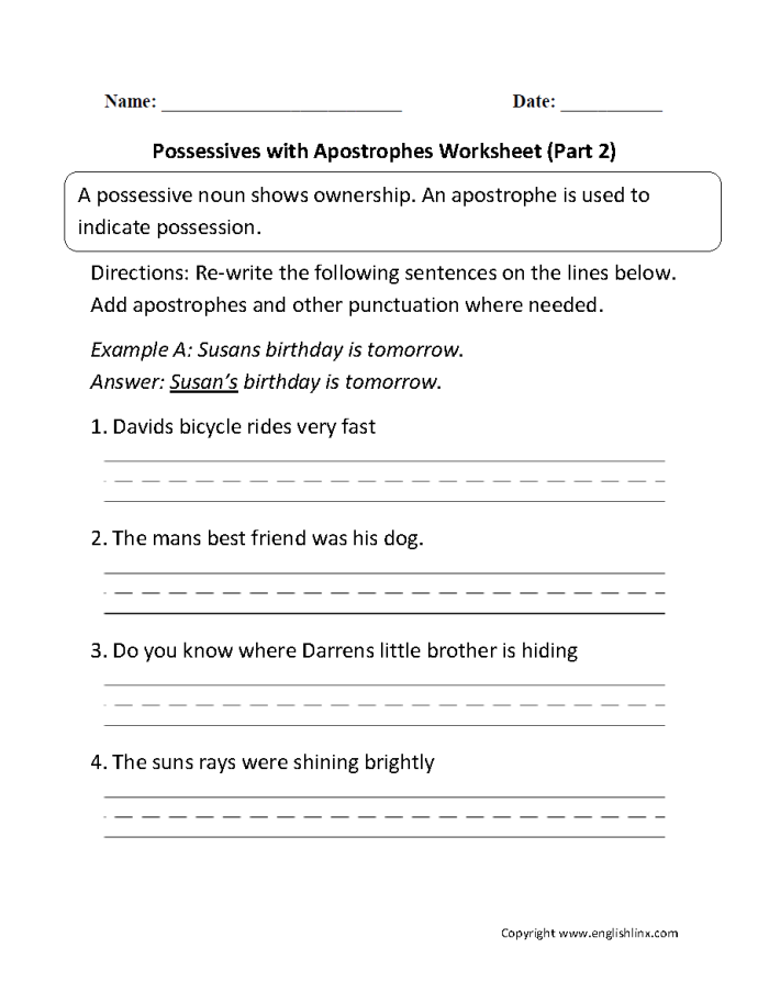 Third grade phonics worksheet focusing on the correct placement of possessive apostrophes in plural nouns