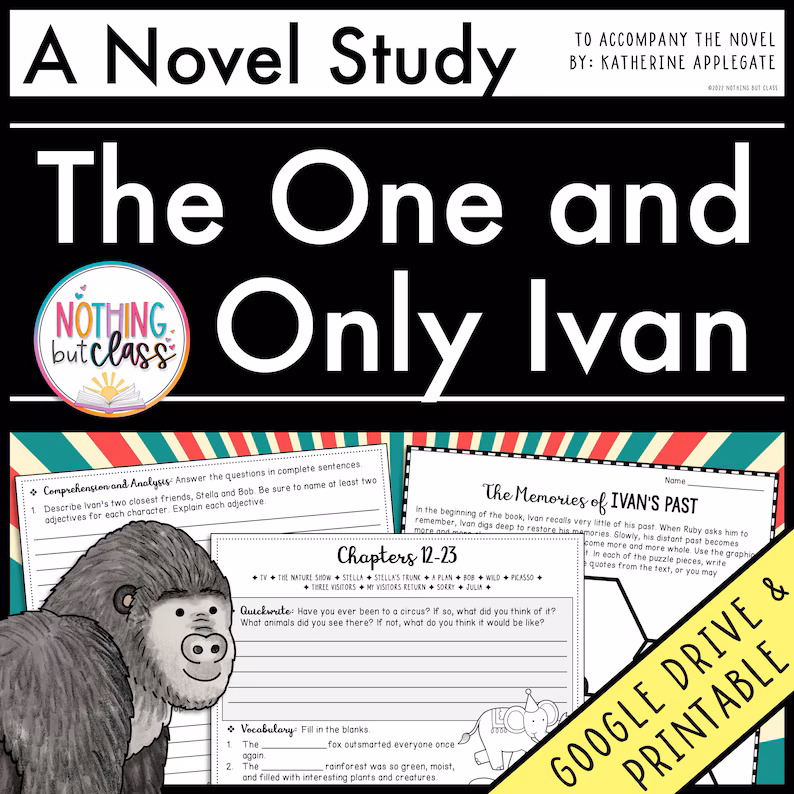 Geometry worksheet for Third Grade Worksheet for pre-reading activity related to The One and Only Ivan for third graders. Pre-Reading Activity Worksheet for The One and Only Ivan by Katherine Applegate.